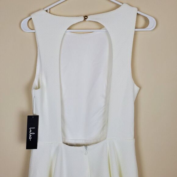 Lulus White Backless Skater Mini Dress - Picture 6 of 9